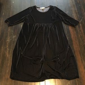 Dark Grey Velvet Plus Size Maxi Dress